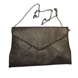 Lily & Ivy Black With Blue Sparkles Shoulder Bag Clutch Envelope Purse - EUC!!!!